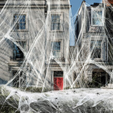 3000 Square Feet 500g Halloween Spider Web Stretchable Cobweb with 50 pcs Small Spiders Halloween Indoor Outdoor Decorations