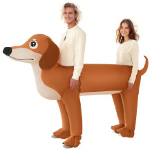 Costume Dachshund Double Dog Costume for Adult, Inflatable Double Dog