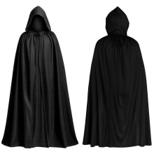 160CM Black Cloak Costume Black Cape Wizard Costume Adult Costumes