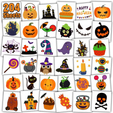 204 Sheets Temporary Tattoos for Kids Halloween Party Bag Fillers