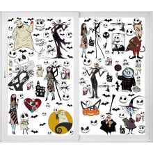 12 Sheets Big Size Window Clings Halloween Window Clings Nightmare