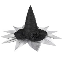 Hat with Veil and Rose