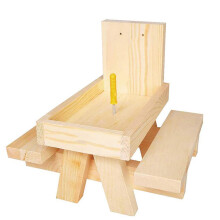 Squirrel Feeder Durable Outdoor Indoor Picnic Table Cute Pets Wooden Food Storage Tools for Squirrel