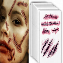 of 15 sheets Halloween Tattoos Fancy Dress Party Costume Makeup