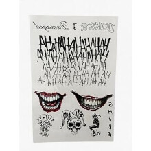 Halloween Temporary Tattoo,Joker Temporary Tattoos For Men Women Girls Adults Halloween Cosplay Accessories (style 1)