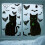 4Sheets Halloween Decorations Window Stickers Black Cat Horror Gothic 2