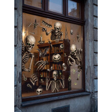 4 Sheets Halloween Decoration Reusable, 35Pcs Halloween Window