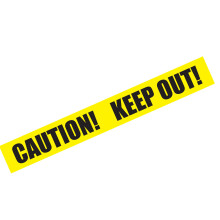 Yellow Caution Tape 6.1m Halloween Party Decoration for Scenes and