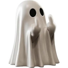 Finger Gifts, Funny White Ghost with Finger Figurine, Spooky Decor for Home and Office, Unique Halloween Decorations