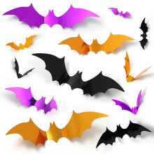96PCS Halloween Bats Decorations 3D Wall Window Stickers Set Party