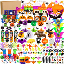 207pcs Halloween Party Bag Fillers, Halloween Party Favors Goody Bags Fillers Prizes for Trick or Treat Classroom Rewards Party Supplies