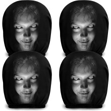 Face Headrest Covers,Scary Covers for Cars, Halloween-Themed Fun