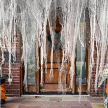 500x39 Inch Large Size Halloween Spooky Cloth White Scary Creepy Cloth -Windows Doorways Cover Gauze for Halloween Party Haunted House Decor