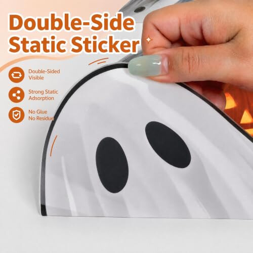Halloween Decorations Indoor, 4 Sheets 47 PCS Halloween Window 1