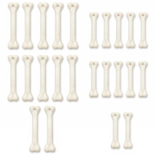 24 Pcs Mini White Plastic Bones, Fake Skeleton Bones Craft Accessories for Halloween Decorations Party Favors
