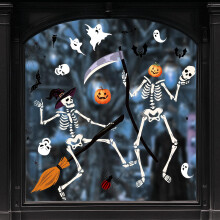 Large Halloween Window Stickers, Isisyu 9 Sheets Halloween Window