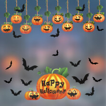 Halloween Window Stickers, Pumpkin Stickers Clings Decals, Halloween Window Decorations Supplies