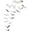 Halloween Bat Sticker Mirror Wall Stickers Silver Acrylic Waterproof 1