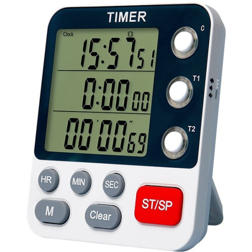 Digital Dual Kitchen Timer 3 Channels Count  Down Timer Cooking Timer Large Display Loud Volume Alarm