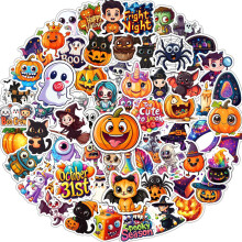100PCS Halloween Stickers, Halloween Party Bag Fillers Favours &