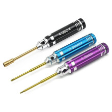 RC Aluminum Tool Set for AXIAL 1/30 SCX30 RC Crawler Car, Hex 1.3mm, PH 2.0mm, Box Nut, Gold Titanium Coated Tips