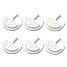 Tapas Ajustables para Salero y Pimentero para Tarros Mason, Paquete de 6 Tapas de Plástico para Tarros de Condimentos con Salero y Vertidor (Tapas de