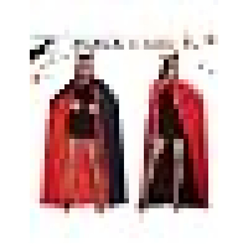 Costume 20 IN 1 Halloween Vampire Cape Cloak with Devil Horns Fork 1