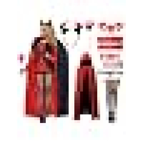 Costume 20 IN 1 Halloween Vampire Cape Cloak with Devil Horns Fork 2