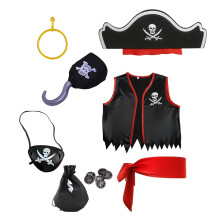 13 Pcs Pirate Costume Set, Captain Costume Accessories, With Belt Eye