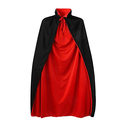 Black Red Cape Halloween Stand-Up Collar Witch Cosplay Accessories 2