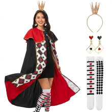shengo Queen of Hearts Costume Women,Halloween Costumes Adult Women