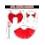 4pc Kids Devil Costume Accessories Includes Red Feather Wings, Devil 5