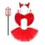 4pc Kids Devil Costume Accessories Includes Red Feather Wings, Devil 3