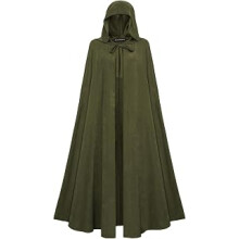 Darkness Women Renaissance Hooded Cape Medieval Cloak Hobbit Halloween Costume
