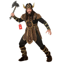 Costume Men, Halloween Costumes for Men Brown Faux-leather- with