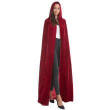 Halloween Vampire Capes,Velvet Hooded Cloak for Women & Men,Masquerade Party Robe Cosplay Costumes for Adult