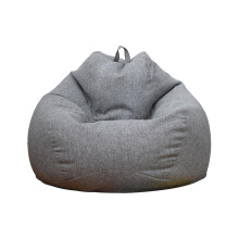 (80 x 90cm, Gray) New Extra Large Bean Bag Chairs Couch Sofa Cover Indoor Lazy Lounger For Adults Kids Promotion Price