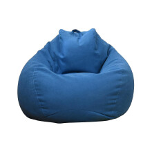 (100 x 120cm, Blue) New Extra Large Bean Bag Chairs Couch Sofa Cover Indoor Lazy Lounger For Adults Kids Promotion Price
