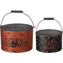 By Kathy Trick or Treat Bucket Set of 2