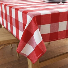 Cotton Table Cloth, Outdoor Dining Cover 140x180 cm Red 200 GSM