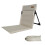 (Beige) Folding Backchair with Alloy Rack Stable Easy Adjustables Seats for Beach Picnic 1