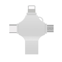 (64G) Mini USB Flash Drives with 4 Interface Multi-Purpose Portable Memory Stick for Phone Laptops