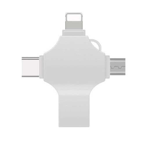 (64G) Mini USB Flash Drives with 4 Interface Multi-Purpose Portable Memory Stick for Phone Laptops