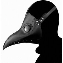 Plague Doctor Black Death Mask Leather Halloween Steampunk PU Carnival Cosplay Adult De Peste Adult Spectacle Mask Grim
