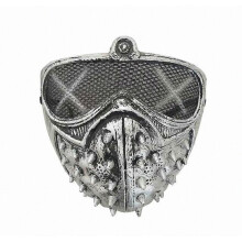 Punk Mask Halloween Mask Wrench Cosplay Rivet Face Mask Half Face Latex Party Masks Cosplay Props