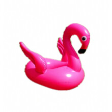 Red Flamingo Swimming Ring Baby Inflatable Pool Float with Seat