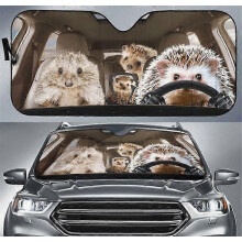 Lovely 3D Hedgehog Pattern Sunshade Car Accessories Universal Heat Reflector Protect UV Sun Visor Auto Sun Shade For Win