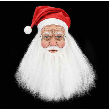Christmas Party Santa Claus Mask Latex Mask Outdoor Ornament Beautiful Santa Costume Masquerade Wig Beard Dress up Xmas