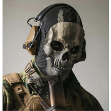 MWII Ghost Mask COD Cosplay Airsoft Tactical Skull Full Mask