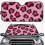 Pink Leopard Design Print Car Interior Protector Universal Autos Windshield Covers Foldable Car Sun Shade Windshield UV 1